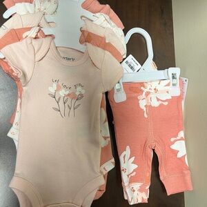Carter's Pink Floral Baby Set
